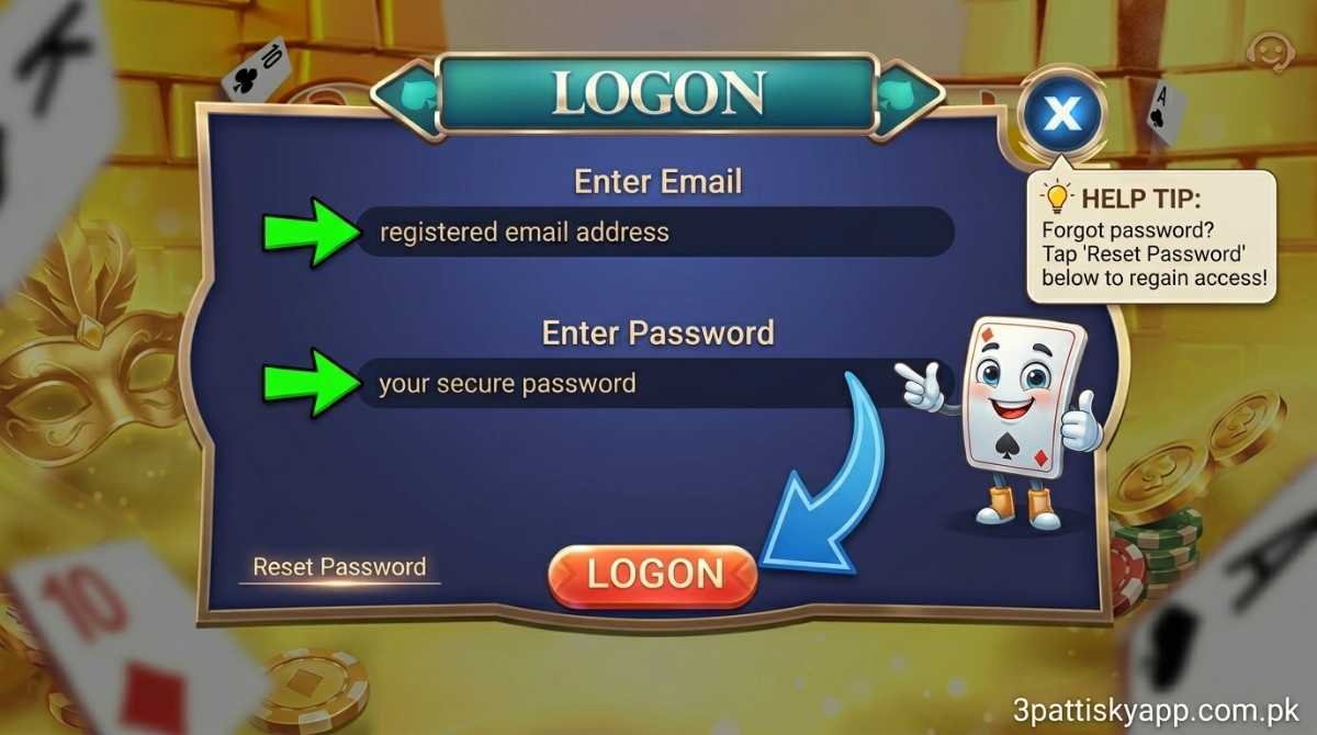How to 3 Patti Sky Login 
