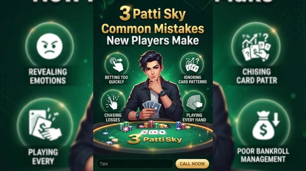 3 Patti Sky Common Mistakes New Players Make